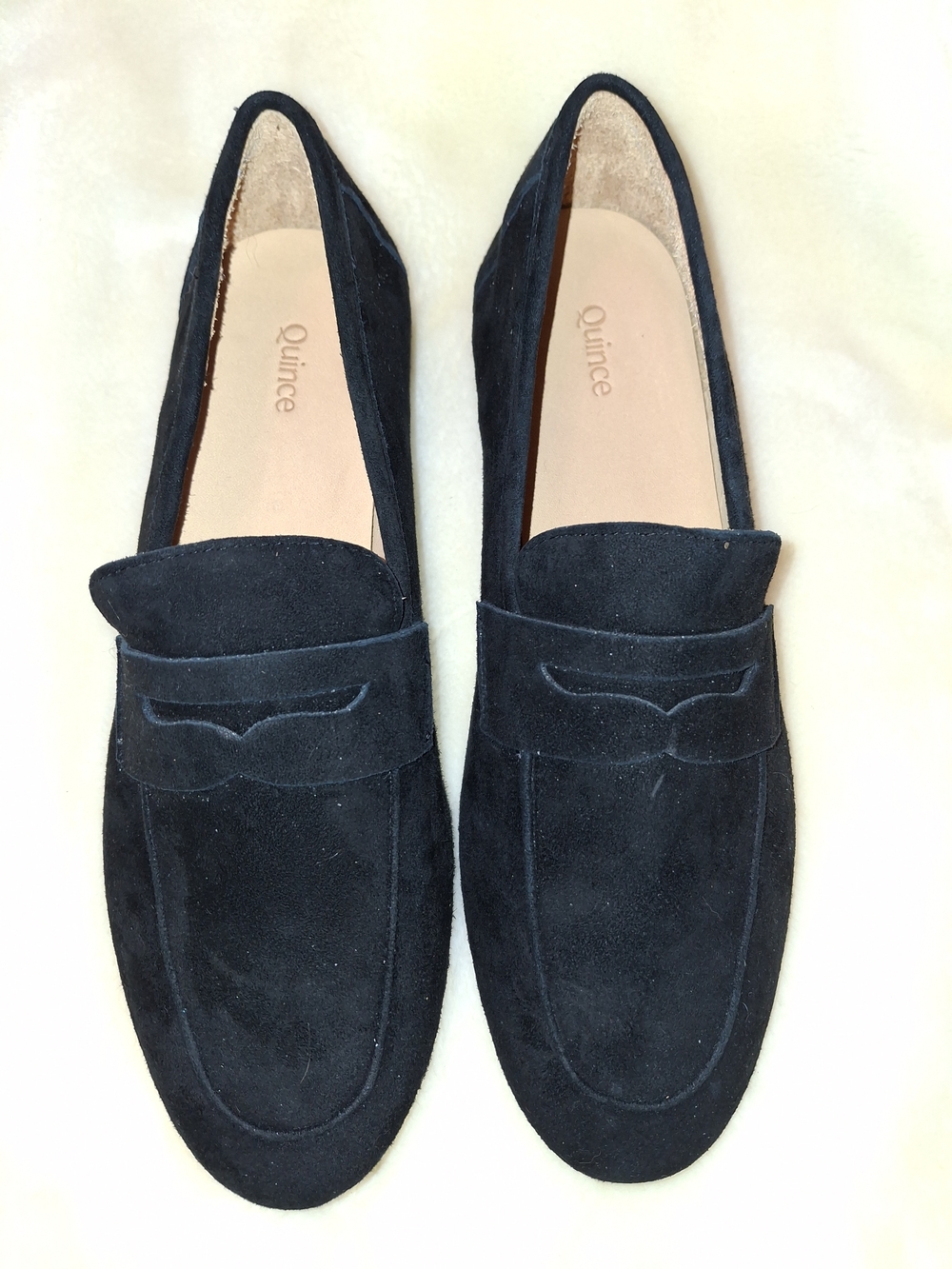 Quince Black Suede Loafers